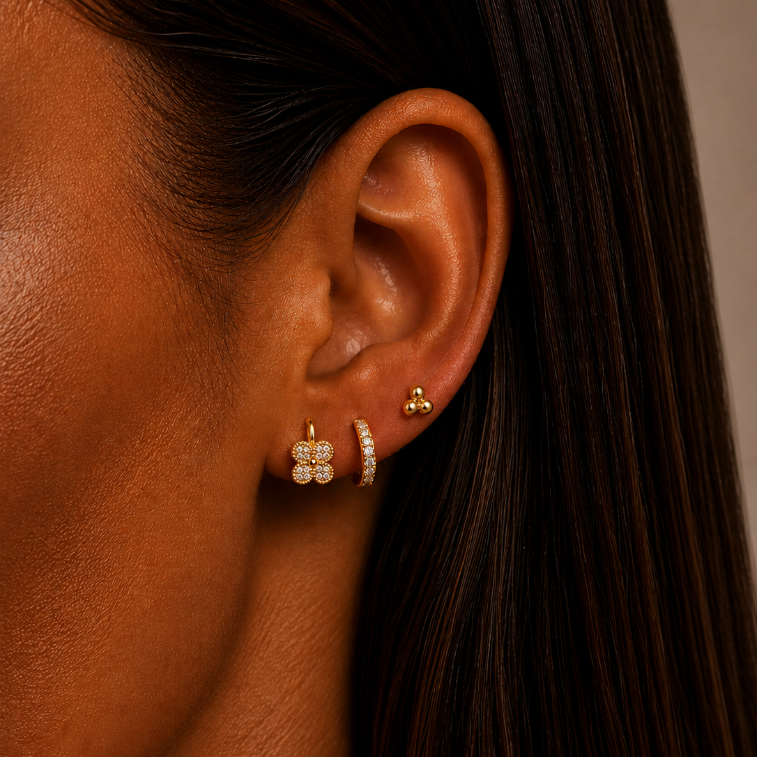 Studded hoop
