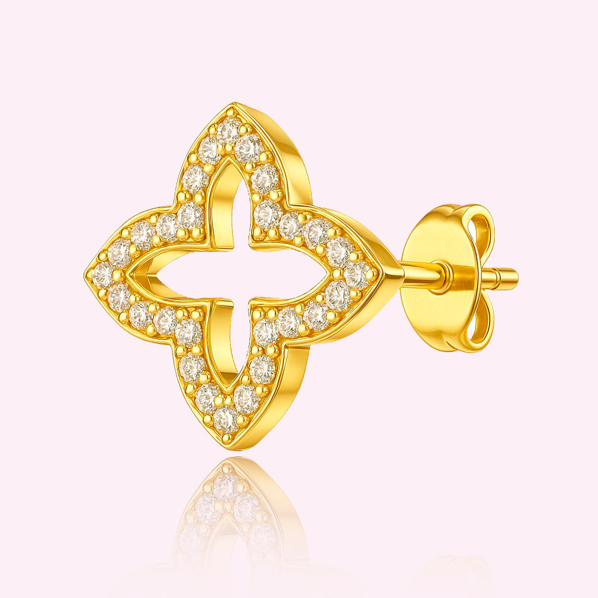 Crystal bloom stud
