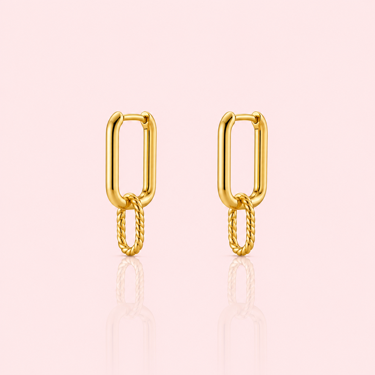Twisted link hoops
