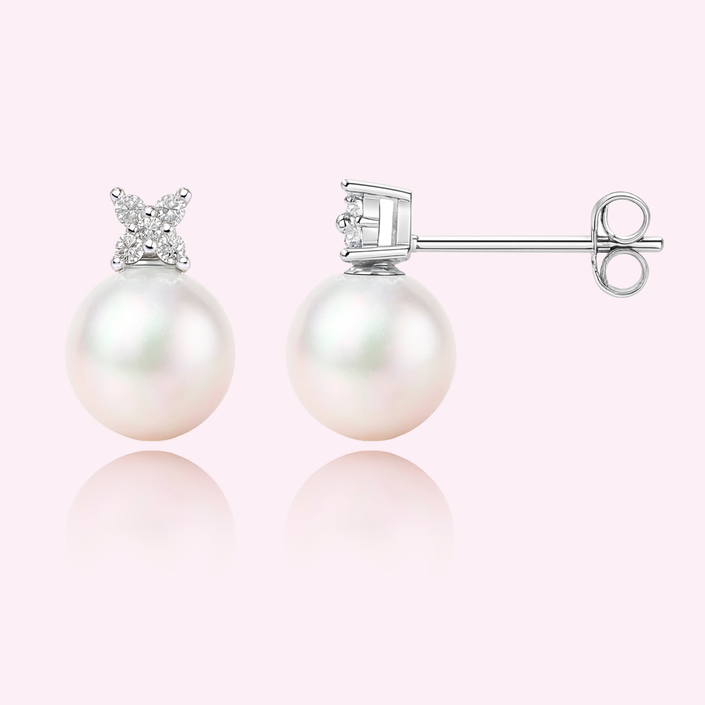 Crystal pearl stud