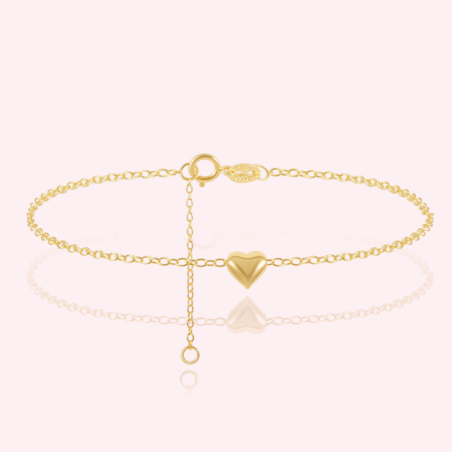 Drop heart bracelet