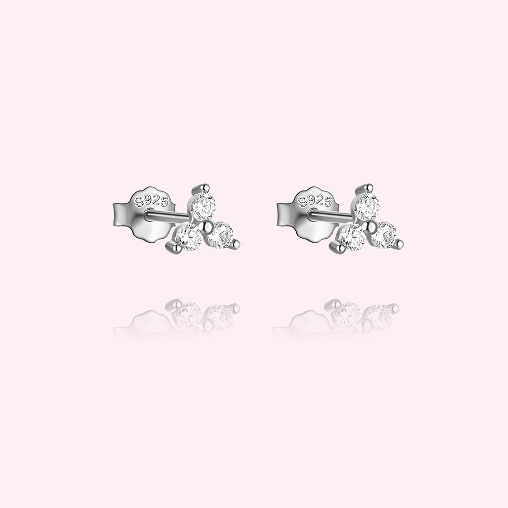 Trinity crystal studs