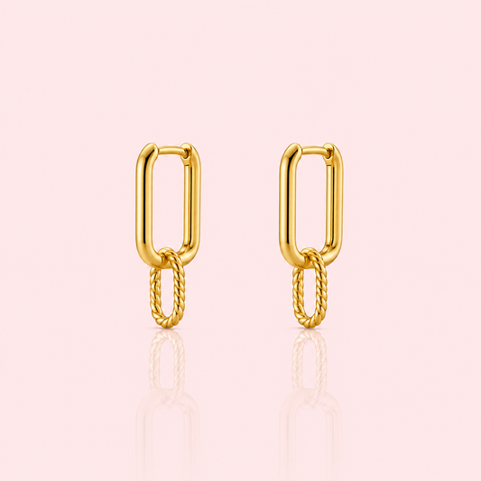 Twisted link hoops