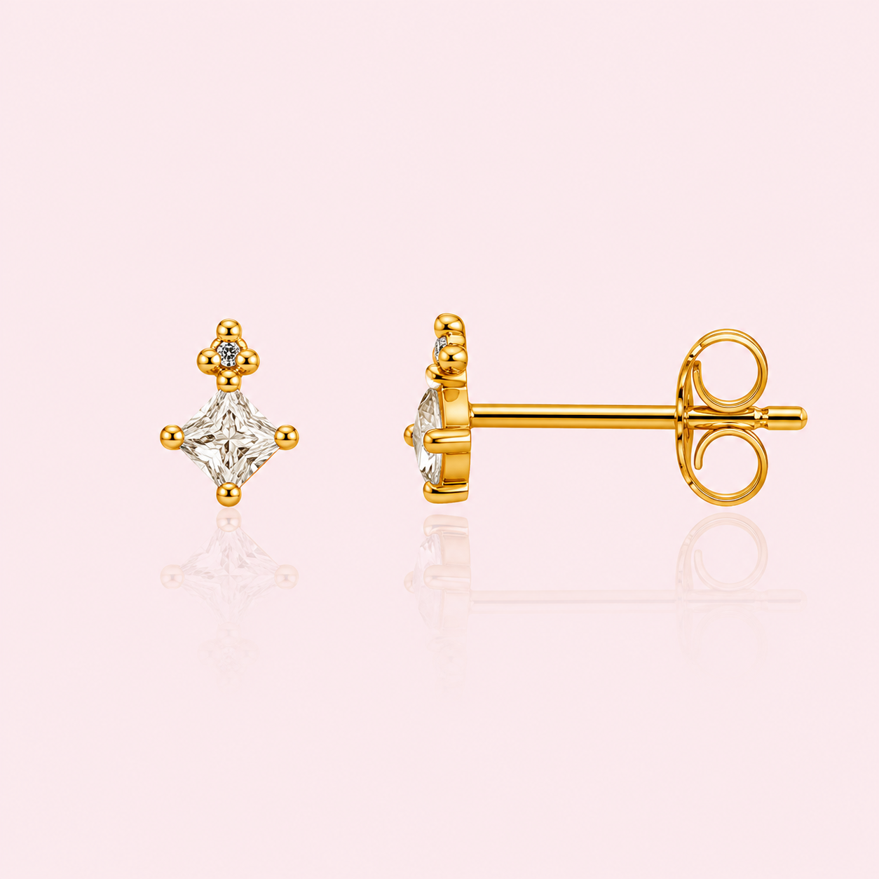 Crystal shape stud