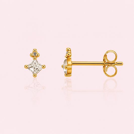 Crystal shape stud