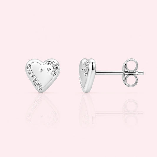 Heart sparkle stud