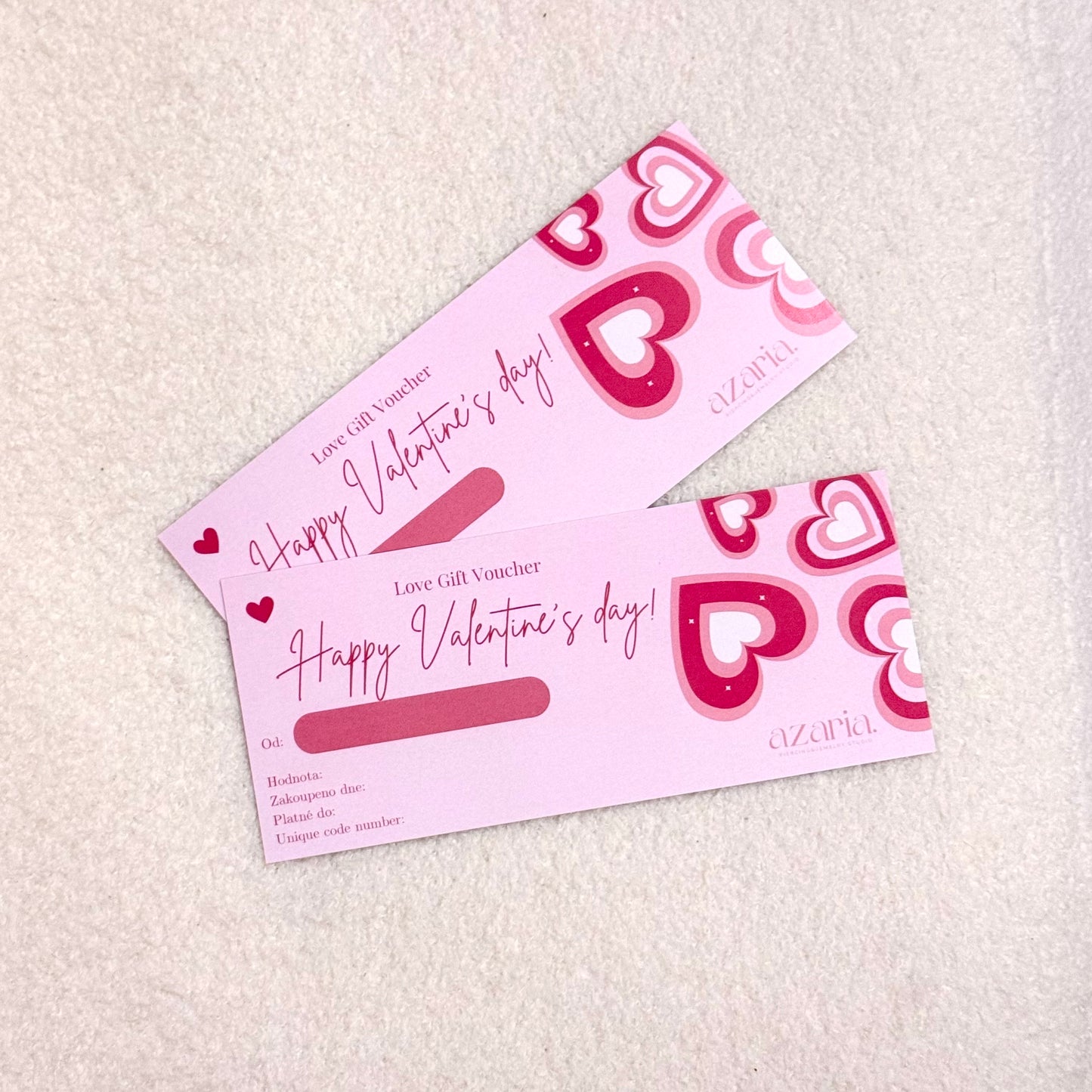 Valentýn voucher tištěný