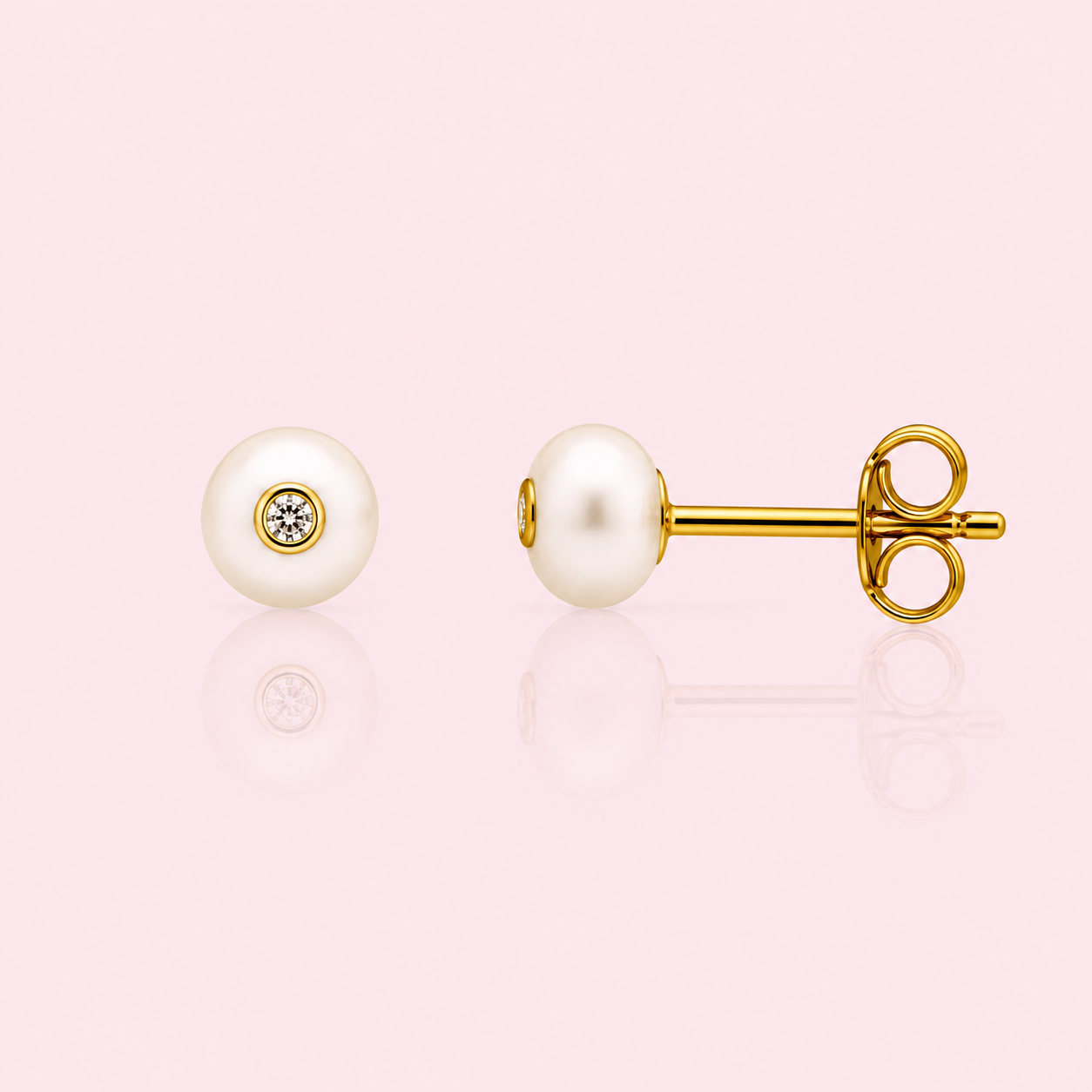 Single pearl stud