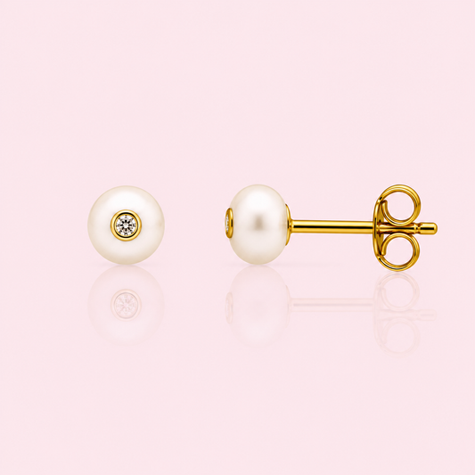 Single pearl stud