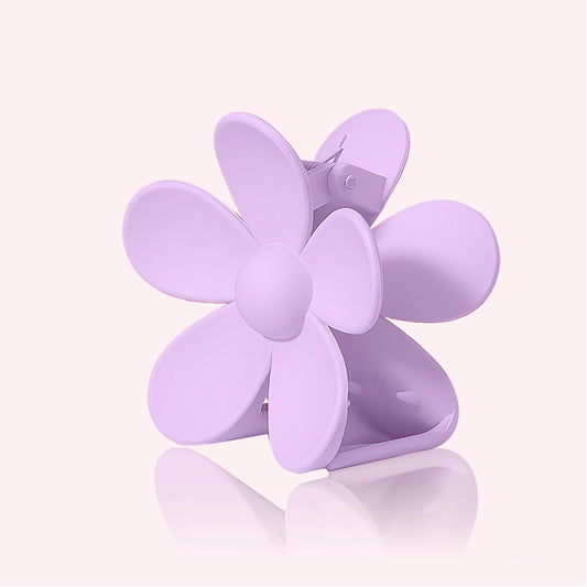 Violet flower hair clip