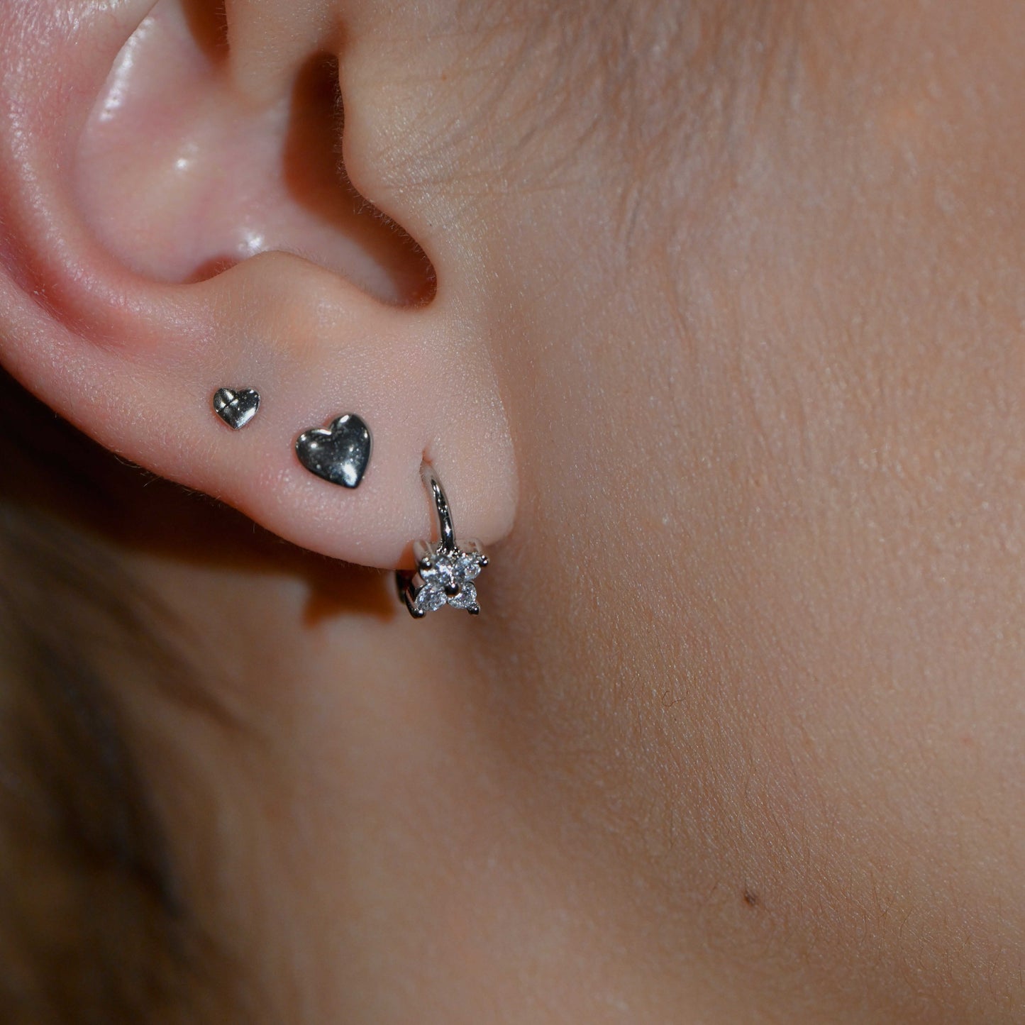 Heart stud 4 mm