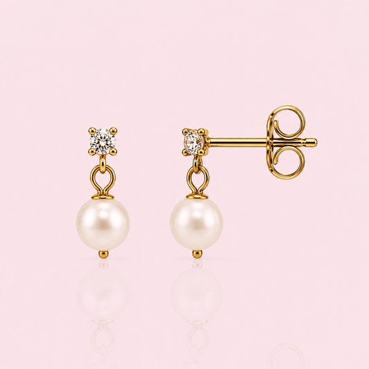 Drop pearl stud
