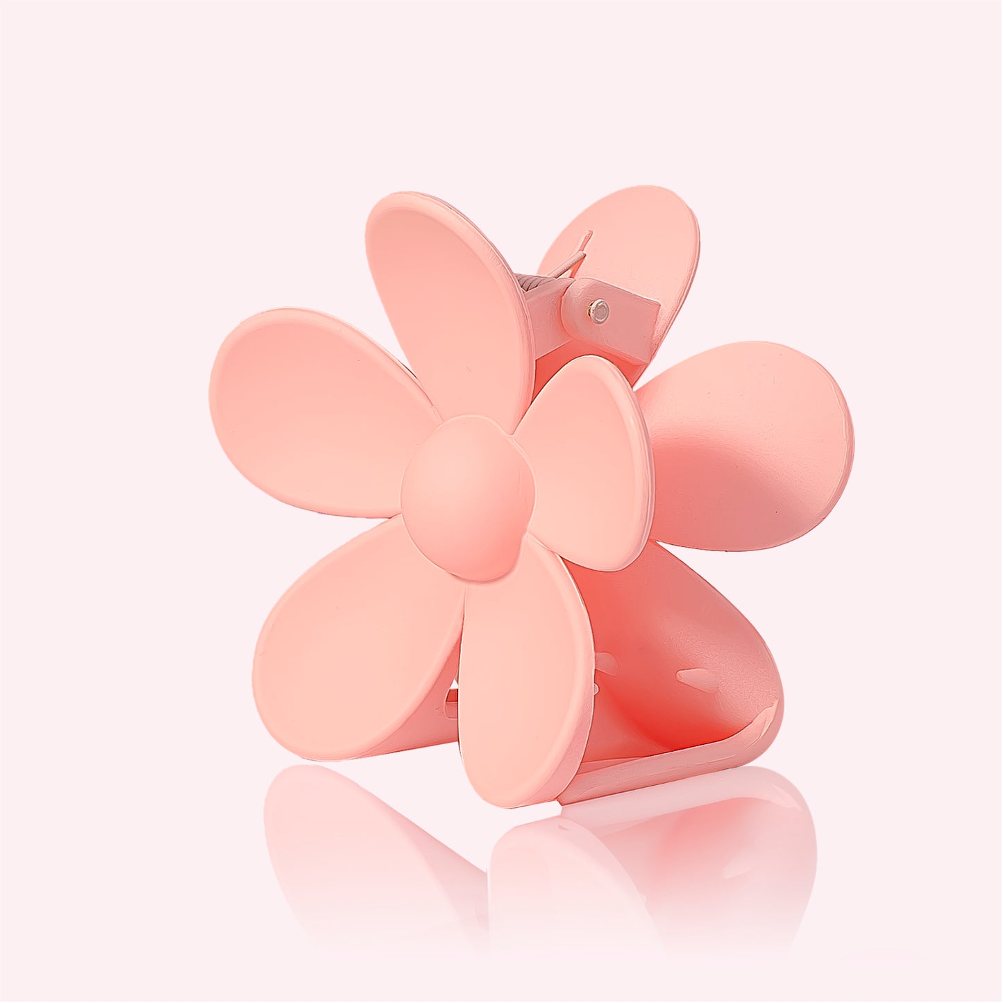 Peach flower hairclip