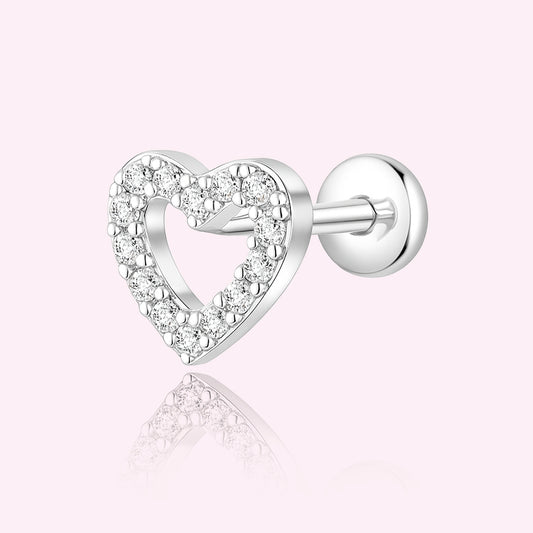 Heart crystal flatback
